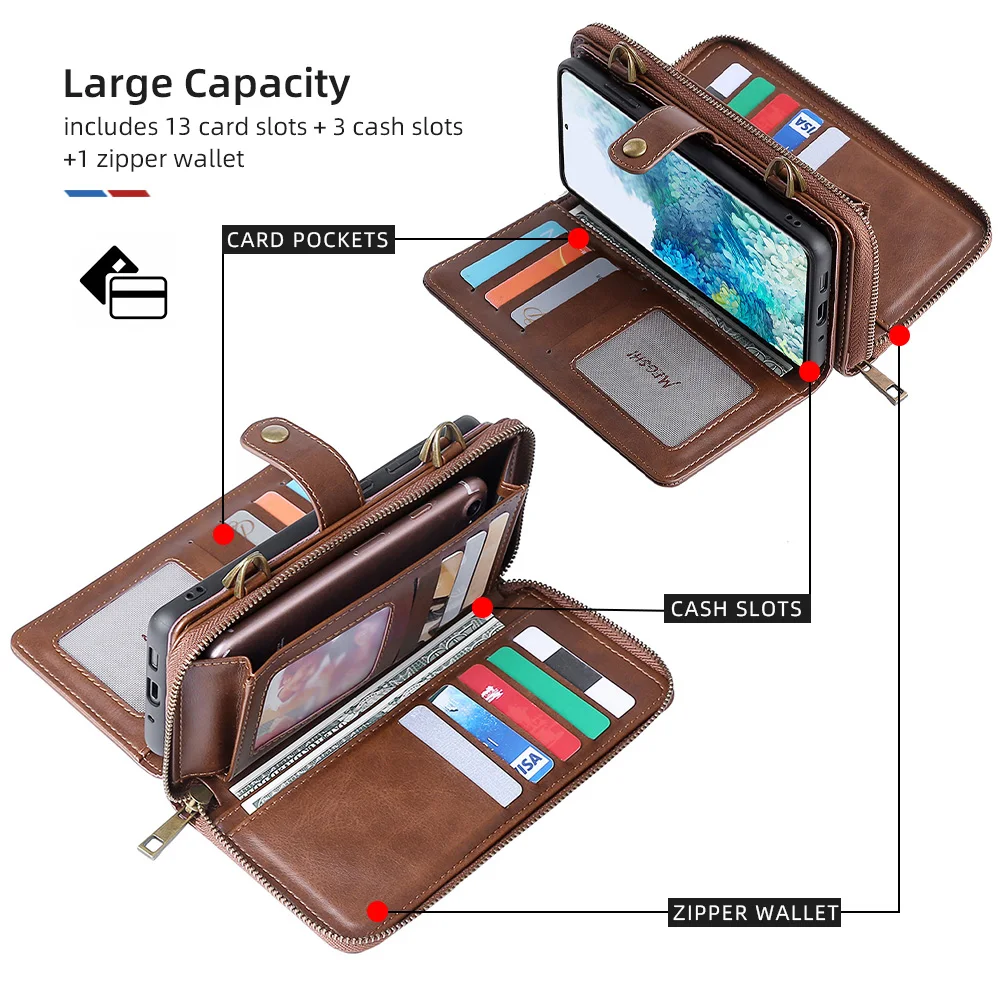 megshi 020 separate detachable wallet leather phone case for xiaomi 10 10pro 5g redmi note8 note9 note8pro note9pro free global shipping