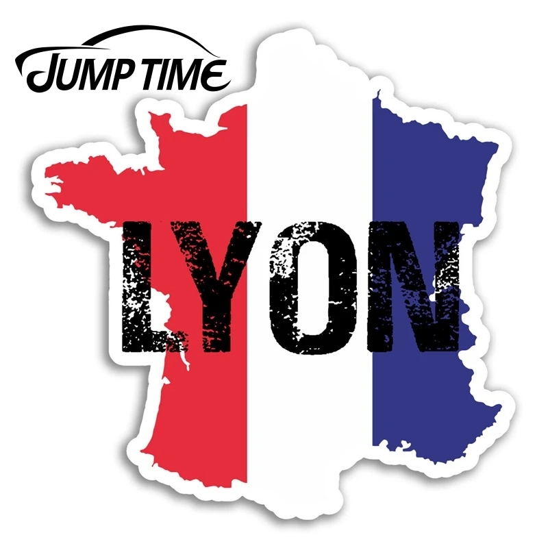 Jump Time Лион Франция виниловая наклейка s Французский флаг для ноутбука багаж