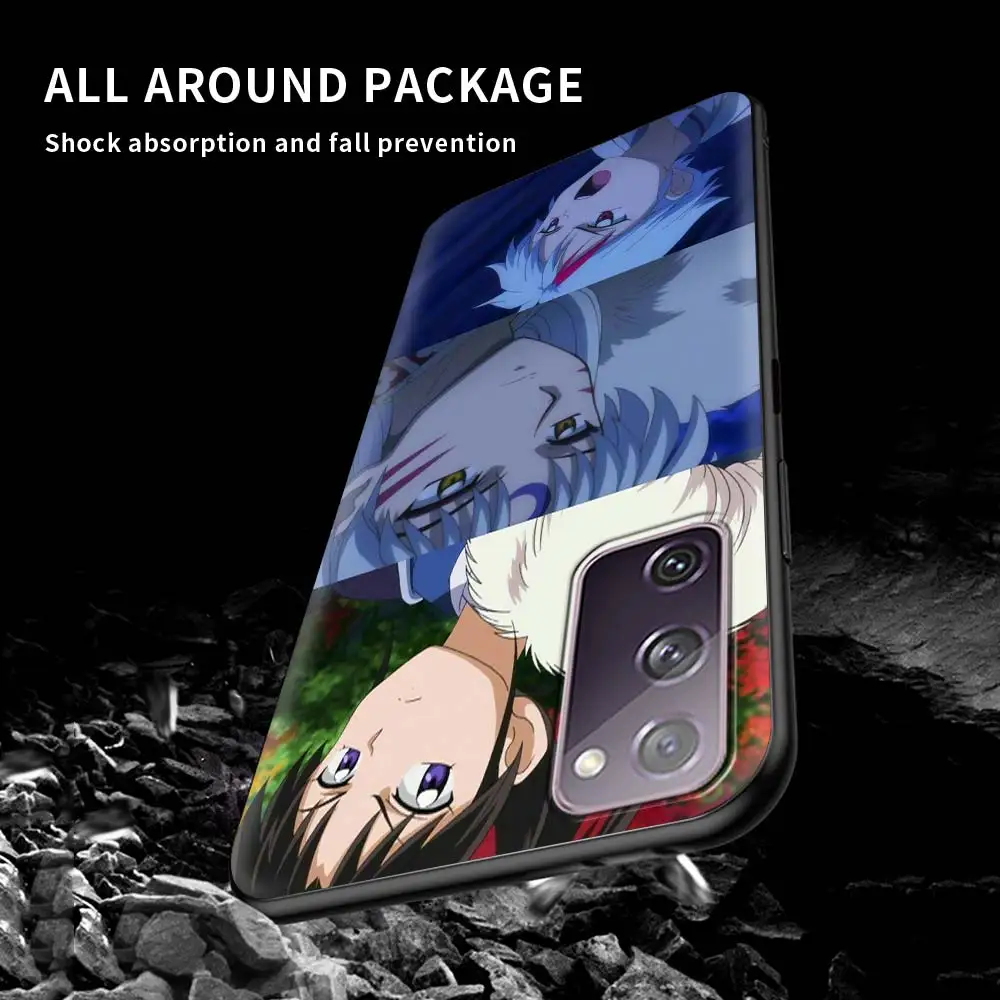 

Phone Case For Samsung S20 FE S21 S10 S9 Plus S8 S10 Capa for Galaxy Note 20 Ultra 10 Lite 9 Soft Cover Inuyasha Anime