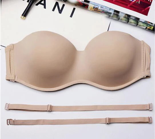 Женский Гладкий бесшовный многоходовой бюстгальтер без бретелек 1/2 чашки на