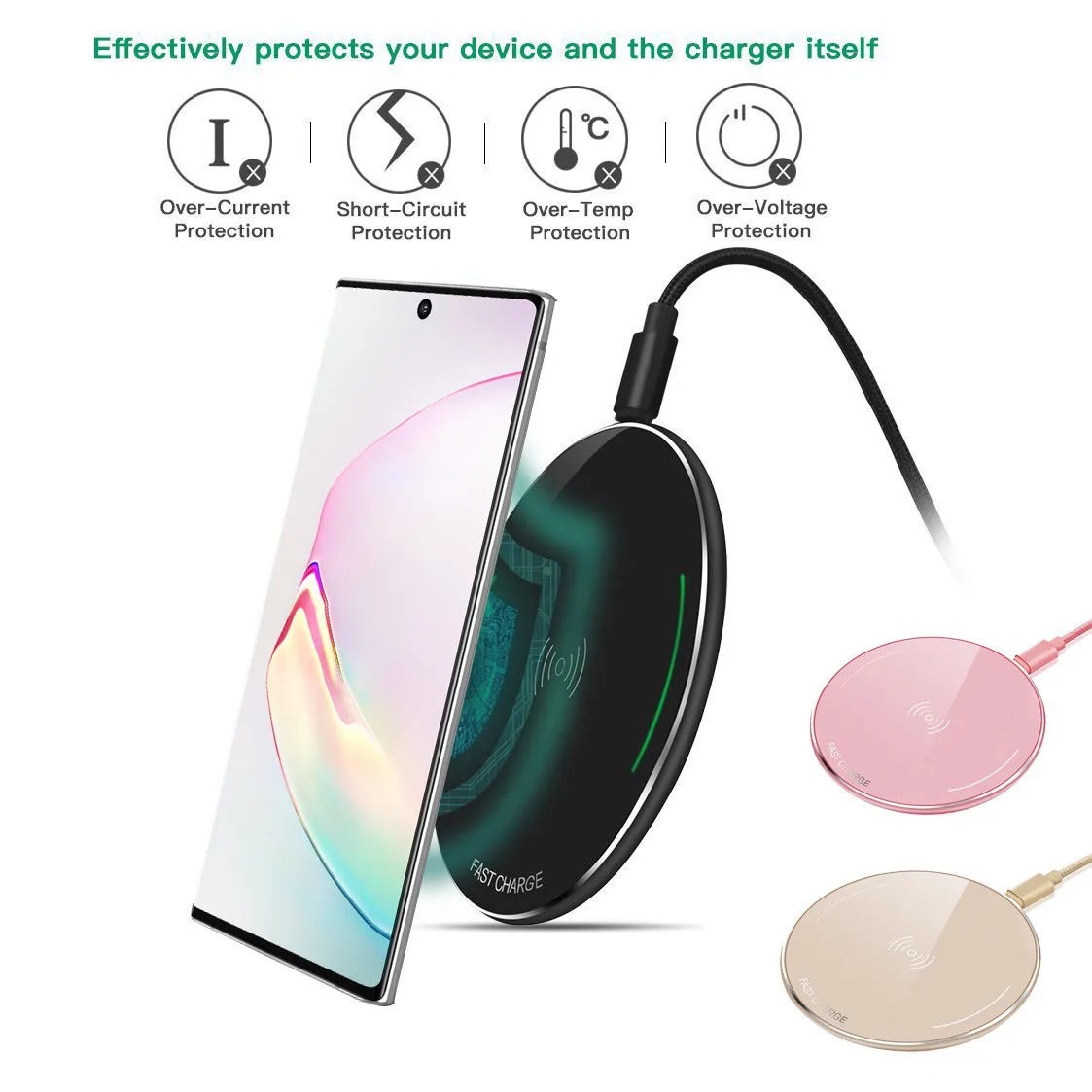 Новинка 2019 ультратонкое металлическое быстрое беспроводное зарядное устройство