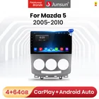 Автомагнитола Junsun V1 Pro, мультимедийный проигрыватель на Android 10, 4 Гб ОЗУ, 64 Гб ПЗУ, с 4G Навигатором, без dvd, для Mazda 5, 2005-2010, типоразмер 2 din