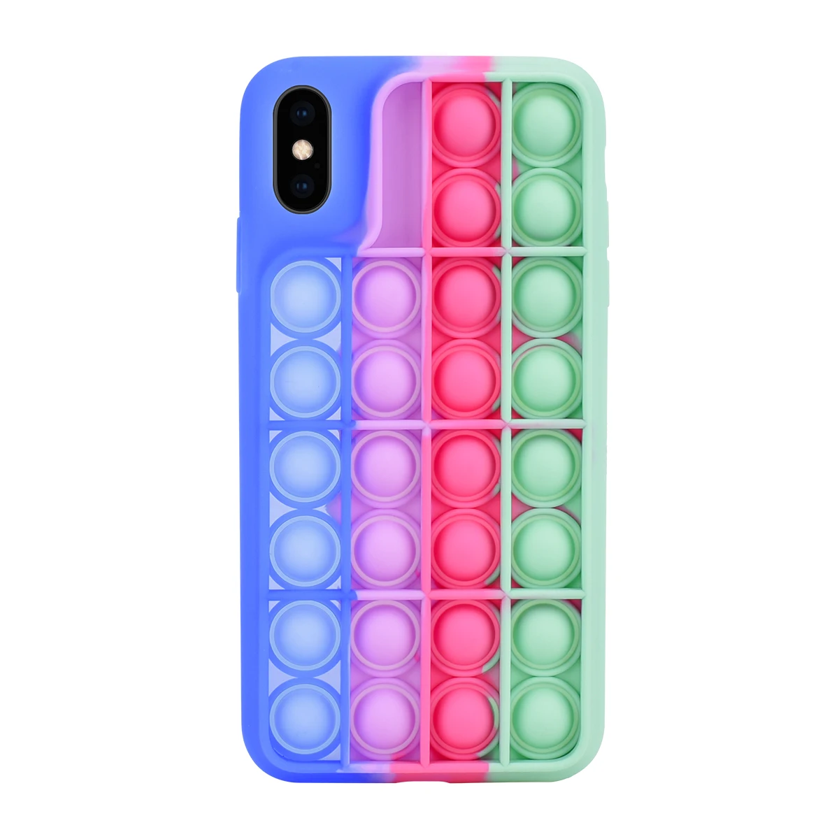 

Reliver Stress Case For iPhone 11 12 Pro Max 8 7 Plus Rainbow Phone Antistress Pop Fidget Cover Sensory Soft Toys capa cover