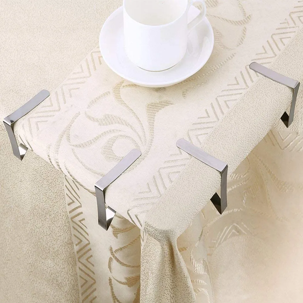 

Stainless Steel Table Cloth Cover Clips Anti Slip Holder Clamps For Party Picnic Self-adjusting Table Tablecloths Picnics Clips