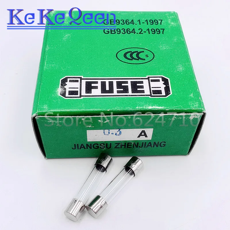 100 шт./кор. Новый 250 в 6*30 0.1A 0.2A 0.3A 1.5A 2.5A 3.15A 6A 6.3A 25A 30A 6 мм * 30 быстрое Стекло