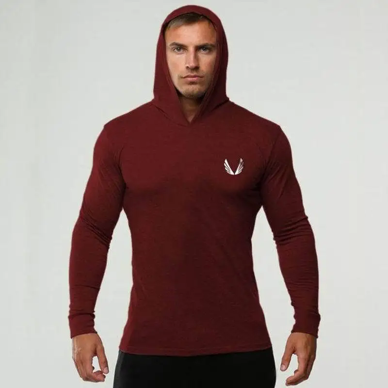 Мужская куртка для бега Спортивная Толстовка фитнеса с длинным рукавом