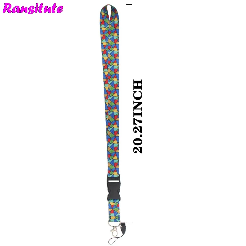 Цветной стеклянный мобильный телефон шнурок для ключей удостоверения личности