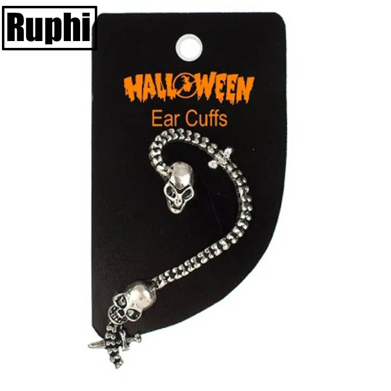 Хэллоуин Страшные жуткие забавные серьги карандаши в виде черепа змеи дракона