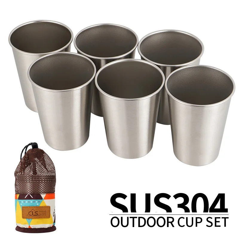 

70/350ml Set Stainless Steel Coffee Cup Portable Coffee Wine Cup Outdoor Camping Picnic Travel Mug Cup with Storage Bag