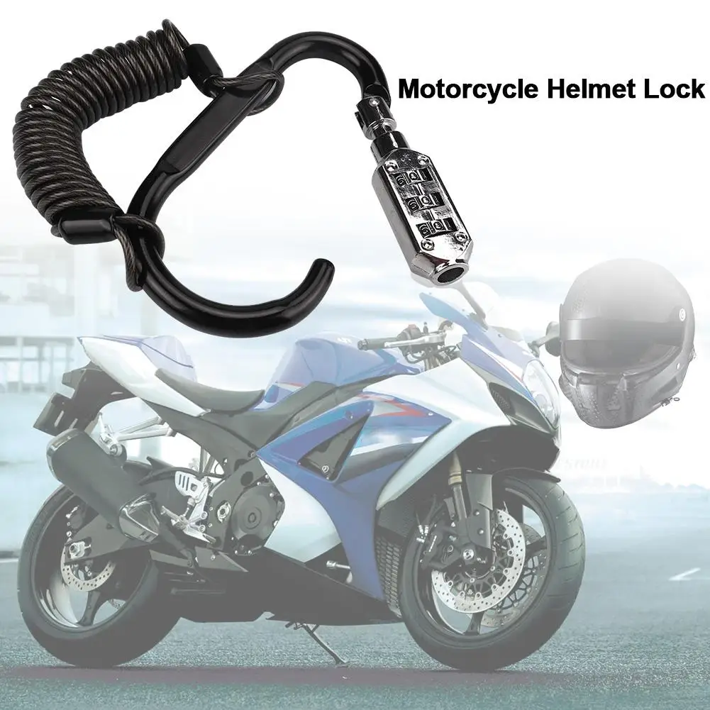 

Замок для мотоциклетного шлема со стальной проволокой, Противоугонный трос, велосипедный замок дисковый тормоз горного велосипеда, сверхм...