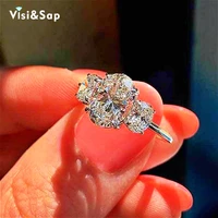 visisap 7mm 9mm egg shape oval 5a zircon ladies rings for finger wedding engagement ring marry me jewelry supplier b2766
