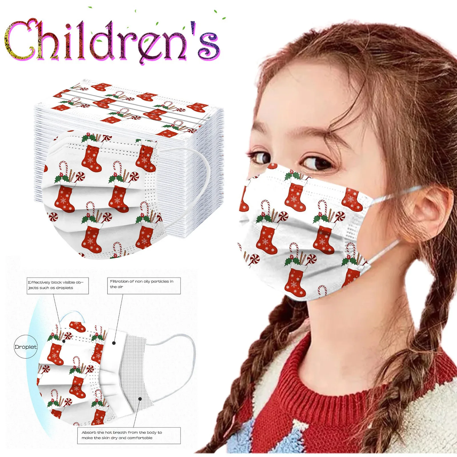 

10/20/50 шт., одноразовые маски для лица