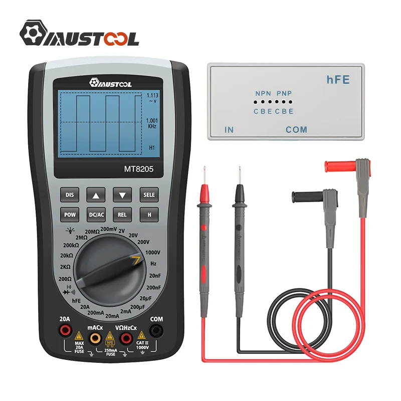 Цифровой мультиметр MUSTOOL MT8205 2 в 1 интеллектуальный Ручной осциллограф для