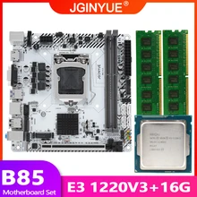 B85 Motherboard LGA 1150 set kit with Intel xeon E3 1220 V3 CPU processor 16GB(2*8GB) DDR3 RAM memory M.2 NVME B85I-PLUS