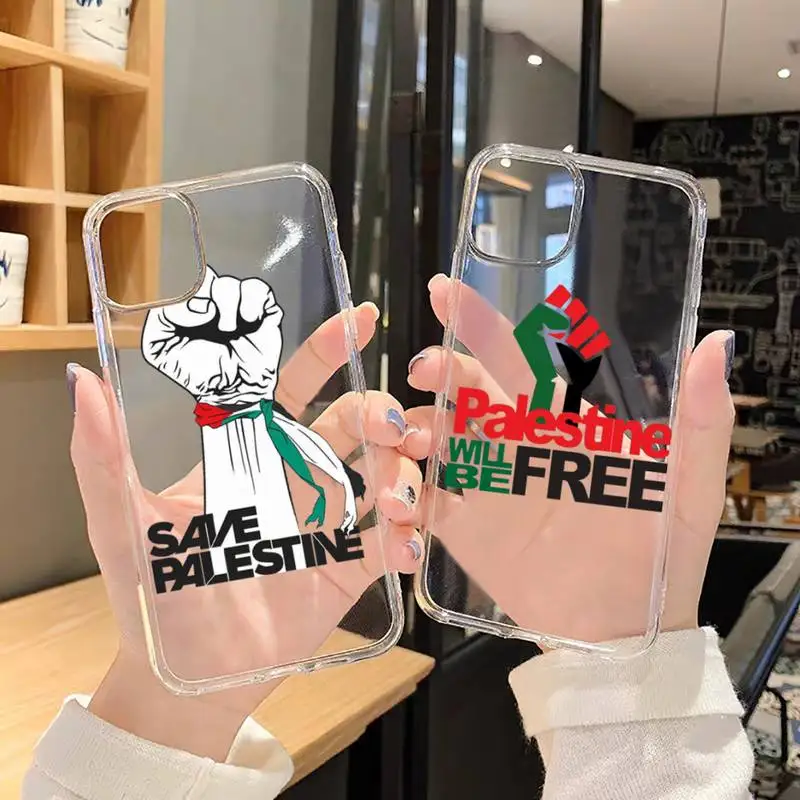 

Free palestine Phone Case Transparent soft For iphone 5 5s 5c se 6 6s 7 8 11 12 plus mini x xs xr pro max