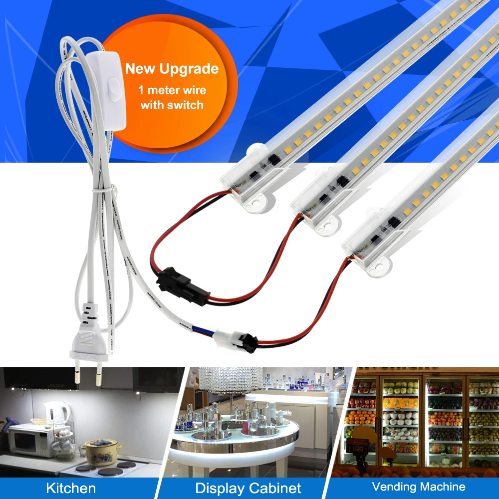

LED Cabinet Tube Light AC220V 110V 50cm 72LEDs High Brightness Energy Saving LED Fluorescent Tubes 1-6pcs Set