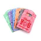 2021 горячая распродажа 100 шт.лот красочные пакеты для упаковки бижутерии Thank You пластиковые пакеты для покупок маленький Подарочный пакет для конфет с ручкой