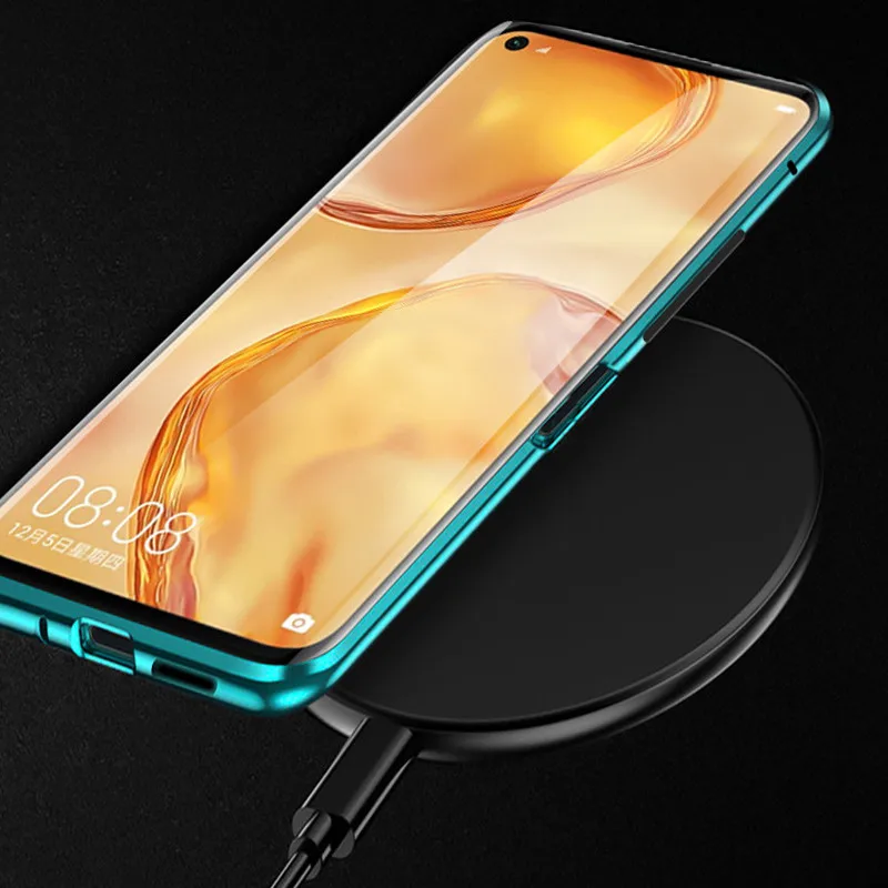 Двухстороннее магнитное стекло для Samsung Galaxy M31 2 в 1 адсорбционный металлический