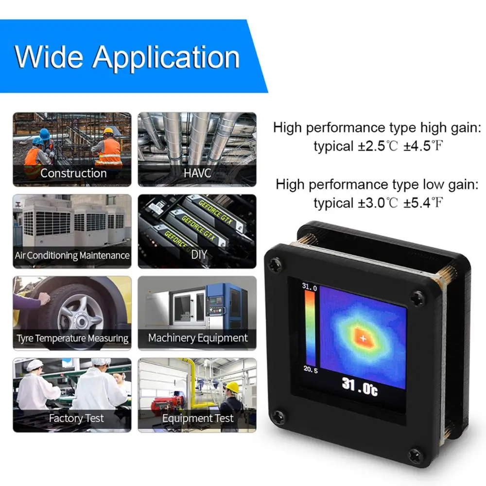 AMG8833 IR 8*8 Infrared Thermal Imager Array Temperature Sensor 7M Farthest Detection Distance Imaging Camera 열화상카메라 |