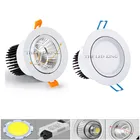3 Вт, 5 Вт, 12 Вт, 15 Вт, светодиодный вниз светильник белый корпус cob AC110V 220v светильник ing светильники встраиваемые вниз светильник s крытый светильник с IC светодиодный чип