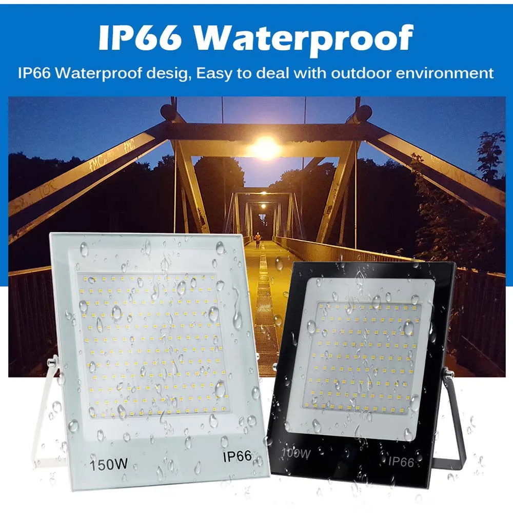 

10W 20W 30W 50W 100W 150W Led Flood Light AC220V Outdoor Floodlight Spotlight IP66 Waterproof LED Street Lamp Landscape Lighting