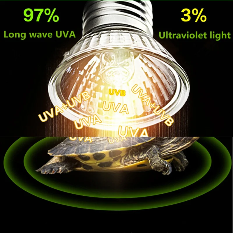 Лампа для черепахи 25/50/75 Вт UVA + UVB 3 0 | Дом и сад