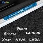 4 шт., наклейки на пороги автомобиля для Lada NIVA Granta Vesta Xray Largus