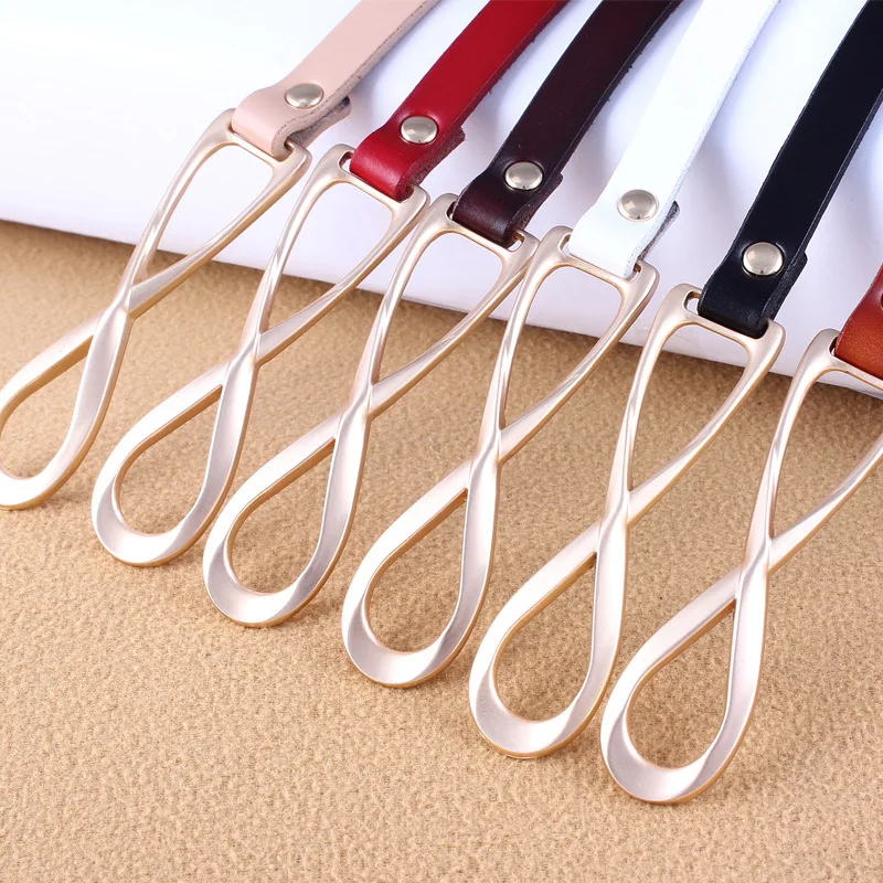 Без пряжки женские маленькие однотонные пояса из натуральной кожи Элегантные