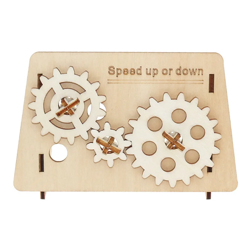 

Speed Up or Down Decoration Crafts Gear Acceleration Gearing-down Steam Children's Science Experiment Equipment Set