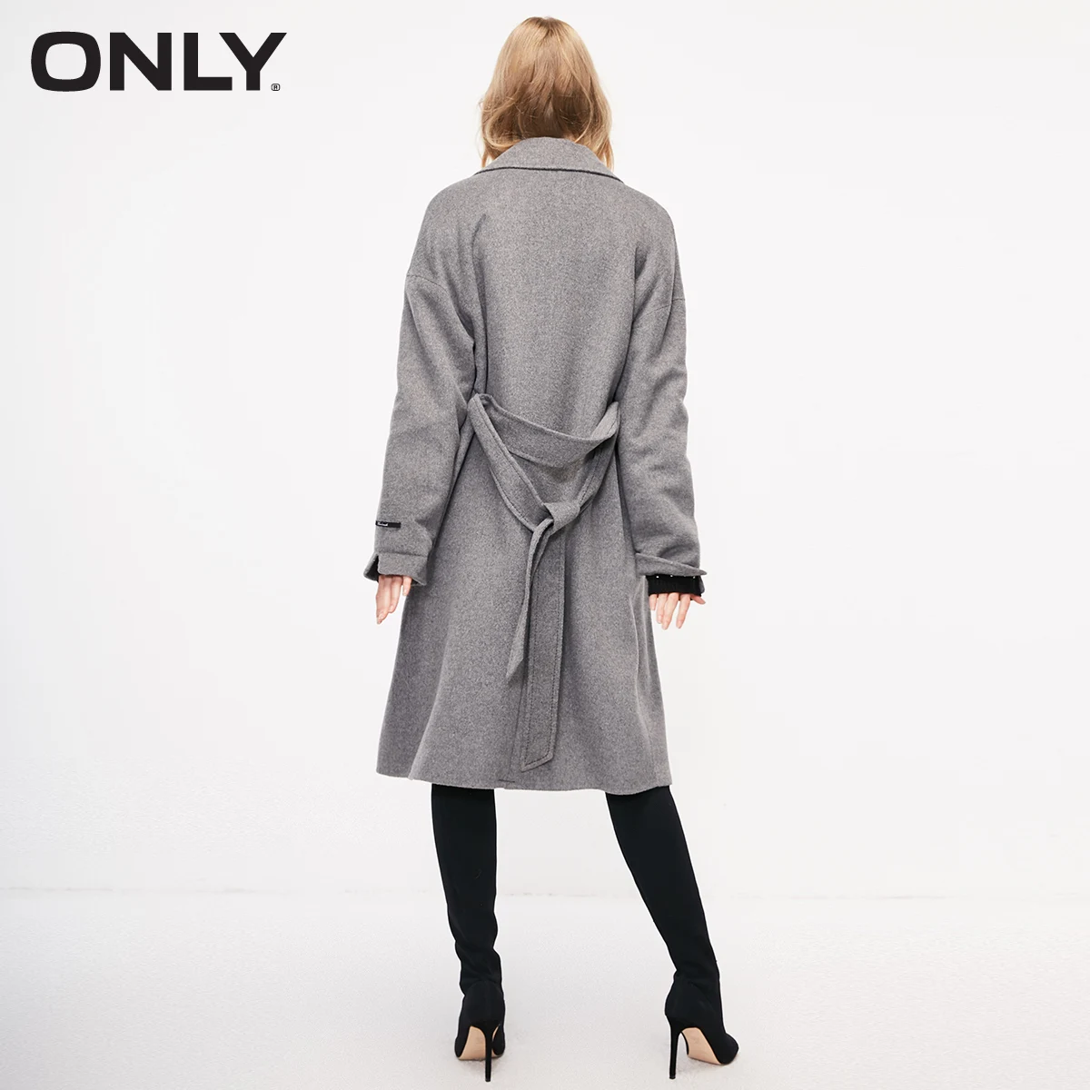 ONLY женское осенне-зимнее двустороннее шерстяное пальто | 11844S503