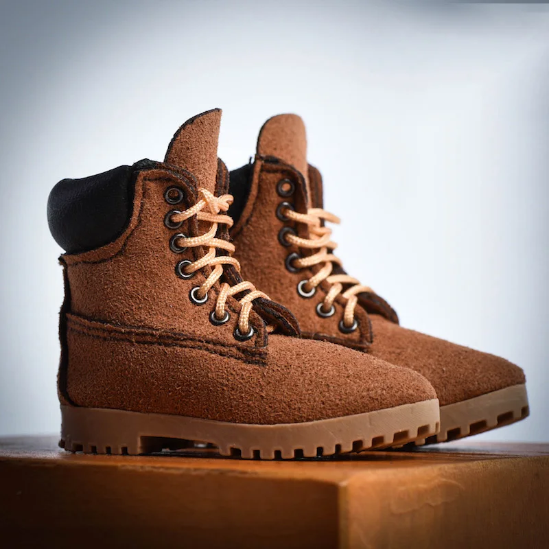

18XG023 1/6 Scale Female Soldier Leather High-top hiking boots toy Model Shoes, Suitable for 12-inch Female Movable Doll