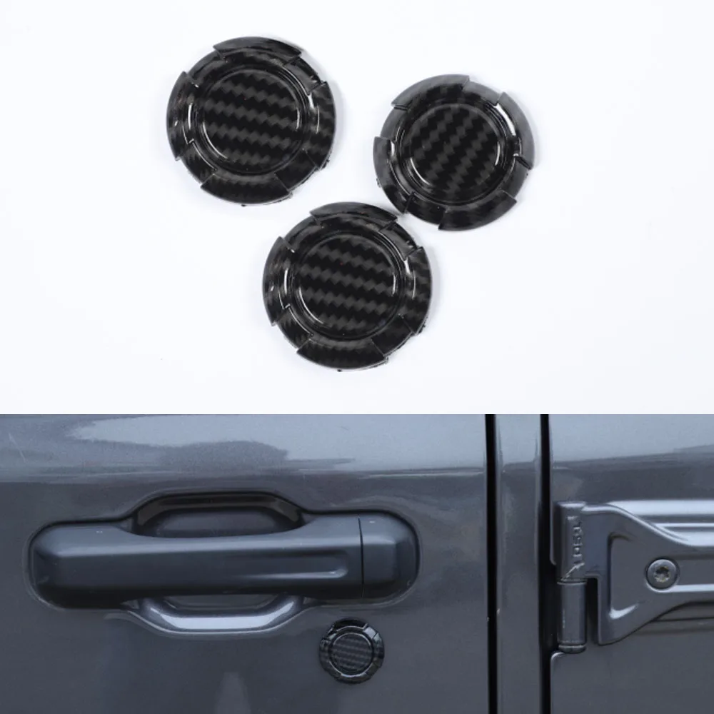 

Декоративная крышка с отверстием для отверстия для дверного ключа автомобиля, обшивка, Стайлинг для Jeep Wrangler JL JK JT Gladiator 2018 Up ABS внешнее формов...