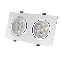 wholesale combine double head square downlights dimmable 72w epistar house led ceiling light 14w 20pcslot