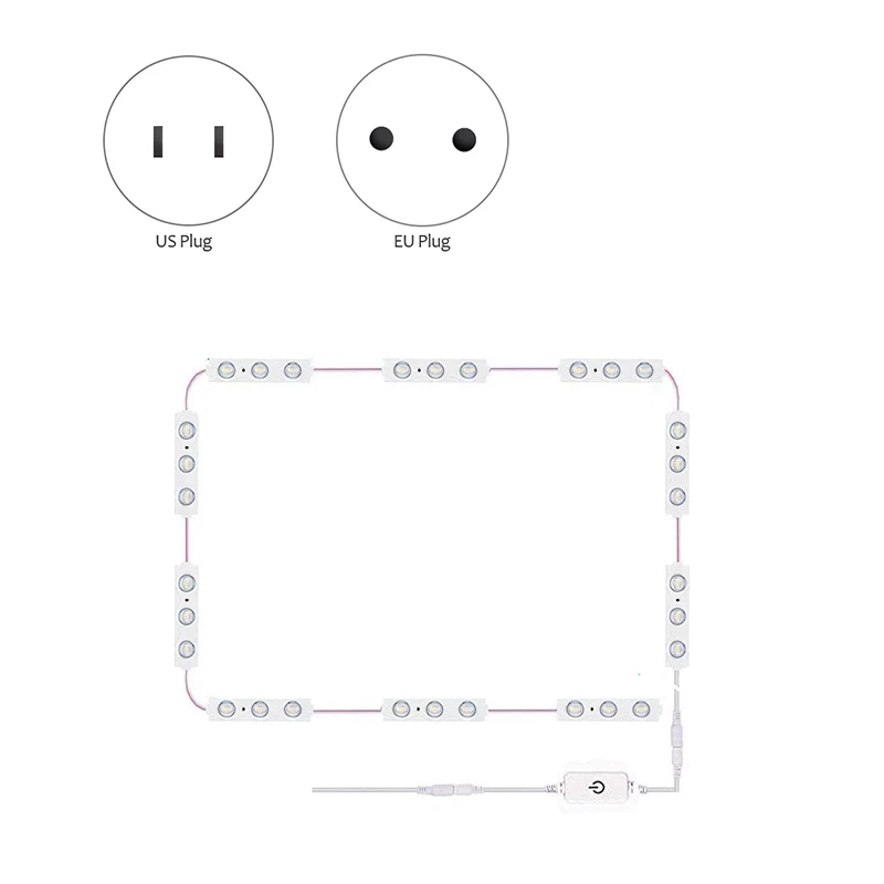 

Led Vanity Mirror Lights, 10Ft Ultra Bright, Dimmable Contact Control Lights Strip, For Makeup Bathroom Mirror