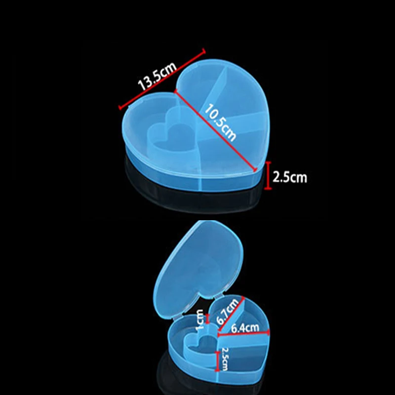 Любовь в форме сердца пластиковая коробка с крышкой ювелирные изделия резиновый