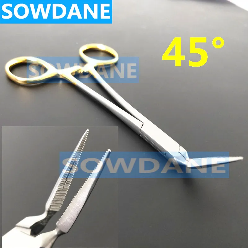 3 pcs of Curved 45 Стоматологический экстрактор корневого фрагмента Forcep Steglitz сильная рукоятка удаление кости ниже линии десен стоматологический инструмент для сугической хирургии - Цвет: 3 pcs of Curved 45