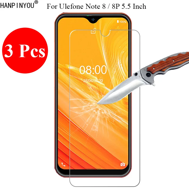 3 шт./лот Новая защитная пленка из закаленного стекла 9H 2.5D для Ulefone Note 8 Note8 / 8P 5 &quot+