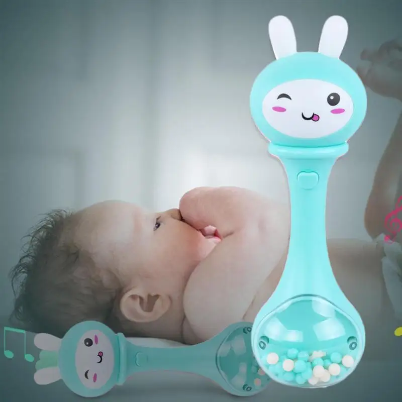 

Baby Rattles Music Light Shaking Rattle Hand Bell Toy Early Education Crib Music Shaking Toys For Baby Gift