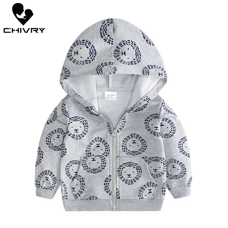 Детская ветровка на молнии с капюшоном и мультяшным принтом|Куртки пальто| |