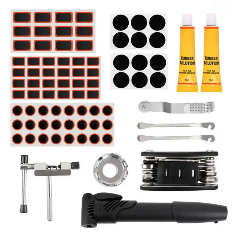 

Bike Tool Kit Glue-Free Tire Repair Repair Kit Inflator Wrench Combination Tool Repair Kit Bicycle Repair Tools Tire Repair Tool