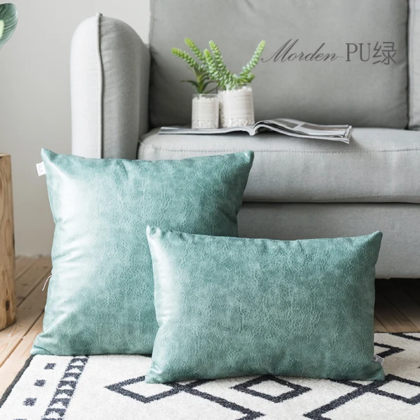 Наволочка из искусственной кожи для дивана большая иммитация шерсти Мех