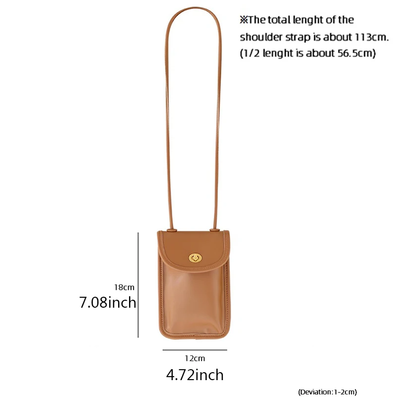 

Pretty Cute Mobile Phone Bag pu Leather for Girls 2021 Small Messenger Bags Women's Handbags Fashion Shoulder Bag Black Colors