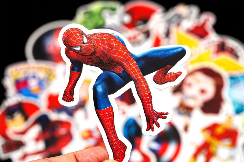 63 шт Marvel Мстители супер наклейки Герои шаблон стикер для скейтборда гитара багаж мотоцикл автомобиль телефон ноутбук стикер
