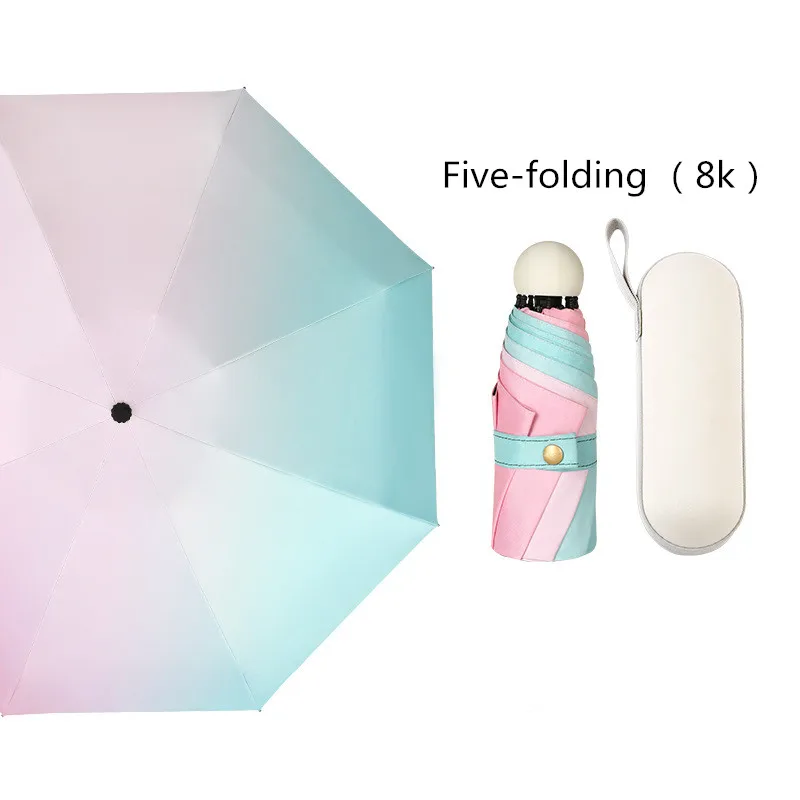 Оригинальный зонт меняющий цвет с градиентом радуги новинка карманный зонтик от