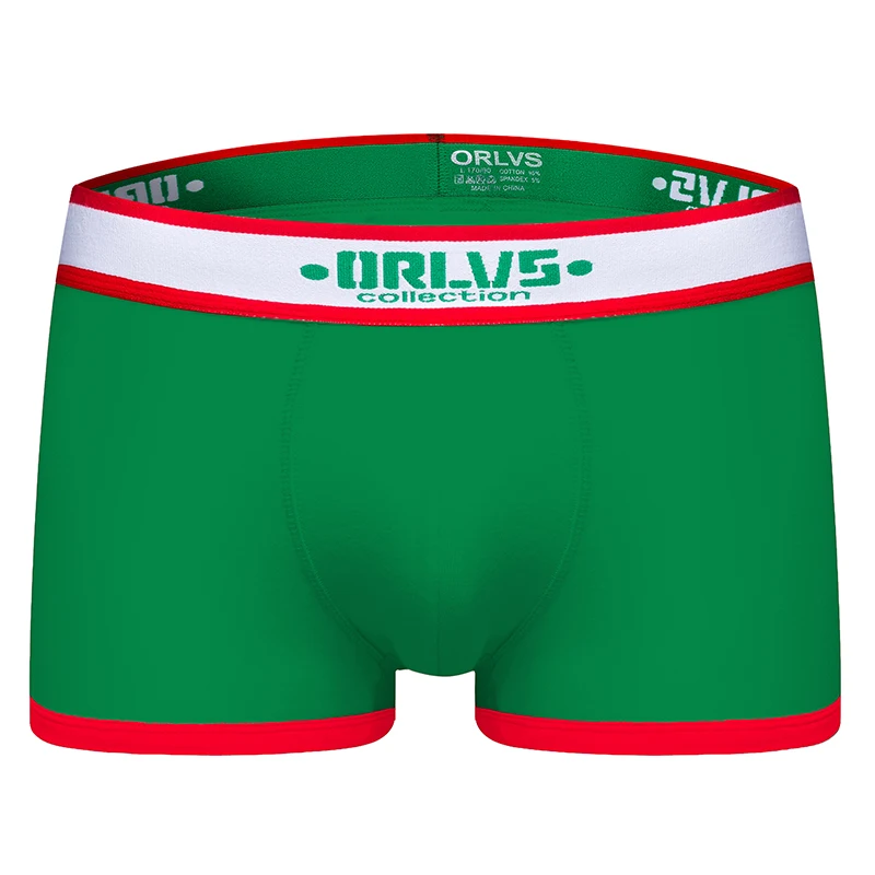 ORLVS, фирменное Мужское нижнее белье, мужские боксеры, сетка, дышащие, cueca, боксеры, masculina, мужские трусы, боксеры, шорты, удобные трусики - Цвет: OR172-green