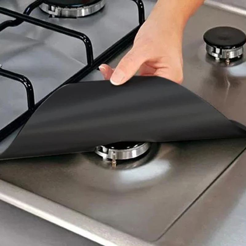 Новинка 4 шт. защитная крышка для плиты подкладка кухонной многоразовой газовой