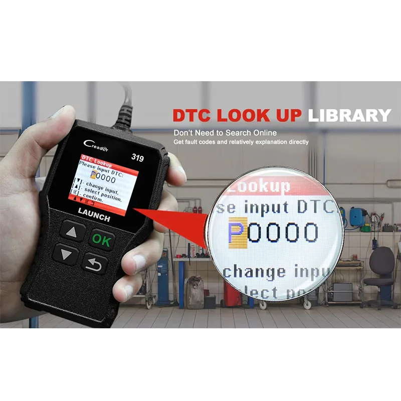 LAUNCH X431 Creader 319 CR319 полный Obd2 сканер OBD Eobd автоматический считыватель кодов