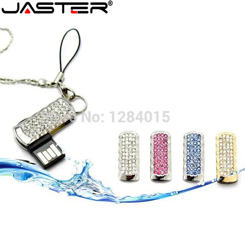JASTER кристаллом цепи USB Flash Drive девушка подарок мода мини Флеш накопитель 64 GB 16 32 memory