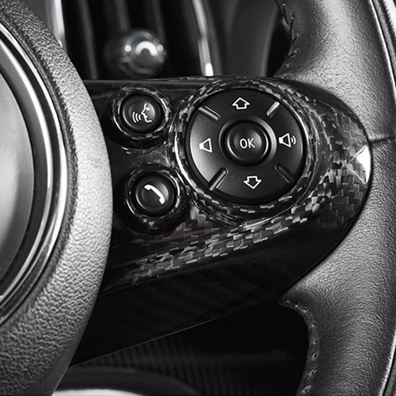 Цена Декоративный чехол на руль из углеродного волокна для Bmw Mini Cooper S Clubman F54 F55 F56 F57 F60 аксессуары для интерьера автомобиля