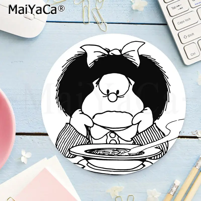 maiyaca in stocked top quality mafalda girl rubber pc computer gaming mousepad anti slip laptop pc mice pad mat gaming mousepad free global shipping